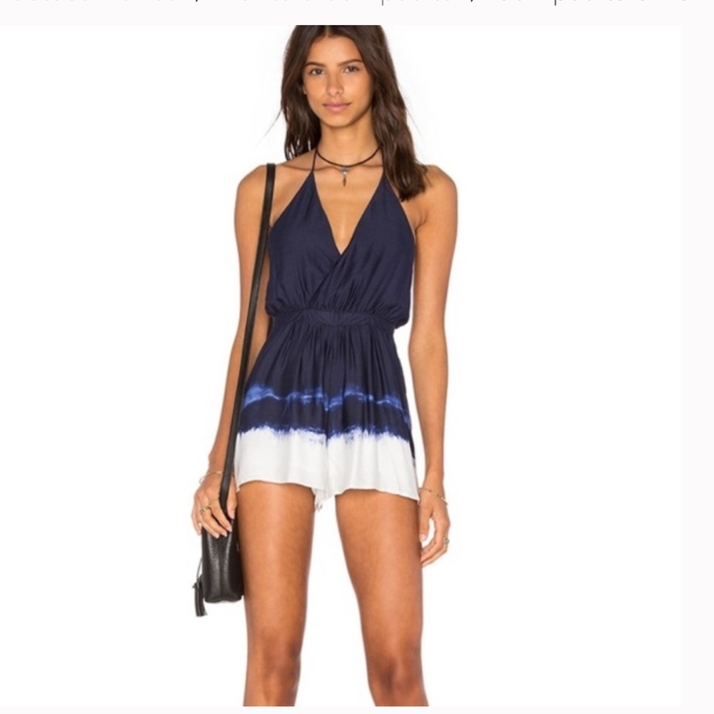 The Jetset Diaries | Blue Waterfall Romper | XS